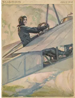 Women In Transport History Drucke: Aviatrix 1912