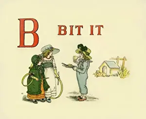 Drucke von Von einer Apfel-Piezeichenbuch des ikonischen Bildbuchs von Kate Greenaway Datum: 1886 Kate Greenaway Drucke: B Bit it