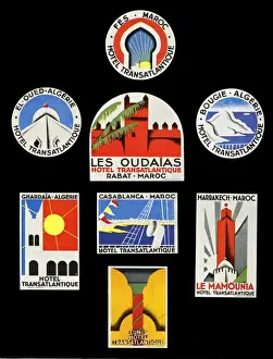 Historical Flight Records Drucke: Baggage labels 2. 1929. jpg