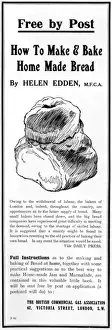Homemade Bread Recipes Drucke: Baking your own bread, WW1