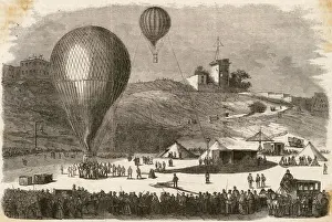 Drucke von Eine Postkarte mit Briefen beladen wird von der Balloon-Poste in dem Ort St. Pierre am Montmartre abgegeben Datum: Januar 1871 St. Pierre Und Miquelon Drucke: Ballonposten 1871