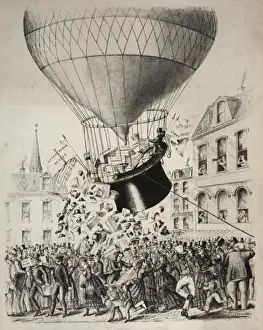 Antique Circus Posters Drucke: Balloon show bill