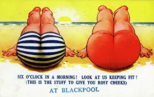 England Historical Images Drucke: Bamforth Comic Postcard, Blackpool, Lancashire