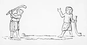 Gerahmter Druck : Bandysball oder Golff?