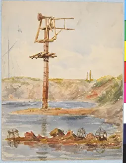 Irish Watercolour Art Drucke: Bangor Old Pump
