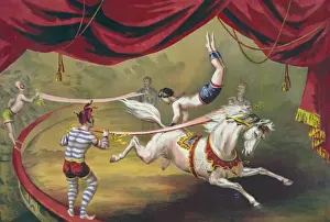 Vintage Equestrian Art Drucke: Banner act