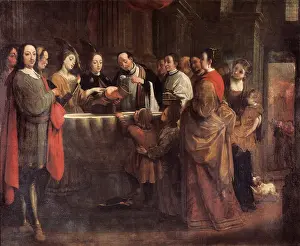 Historical Church Scenes Drucke: Baptism of Saint Francis