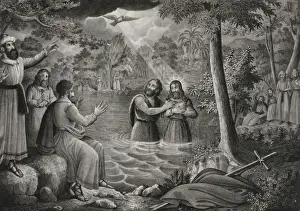 Jesus Baptism Drucke: The baptism of our savior