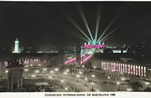 Dorf Drucke: Barcelona, Spanien - Internationale Ausstellung
