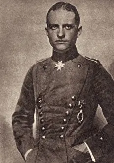 Drucke von Der Barón Manfred Albrecht Freiherr von Richthofen (1892-1918), auch als der Rote Baron bekannt, legendarischer deutscher Kampfpilot während des Ersten Weltkriegs Flugzeuge Und Luftfahrt Drucke: Admiral Baron Manfred Freiherr von Richthofen