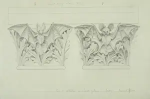 Drucke von Zeichnung von Alfred Waterhouse für die Dekoration des Naturmuseums London, 1875 - 1876 Alfred Waterhouse Drucke: Batterie-Design