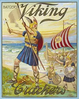 19th Century Historical Prints Drucke: Batgers Viking Crackers