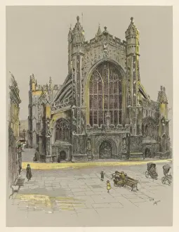 Historic Church England Drucke: Bath Abbey 1924