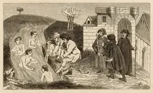 Holy Land History Drucke: Bathing in Jordan