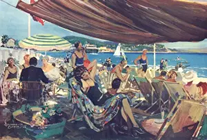 Die Badestrände in Nizza von Howard K. Elcock