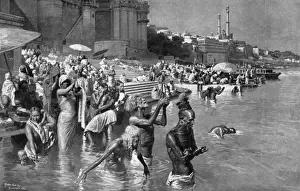 Baden am Fluss Ganges, 1912