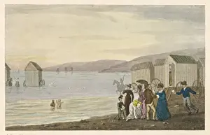Yorkshire Coastal Towns Drucke: Bathing at Scarborough