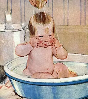 Muriel Dawson Prints Drucke: Bathtime by Muriel Dawson