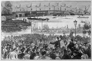Old London Images Drucke: Battersea Bridge Opening