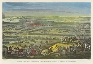 Drucke von Napoleon besiegt eine kombinierte russisch-österreichische Armee bei Austerlitz Schlacht Von Austerlitz Drucke: Schlacht bei Austerlitz