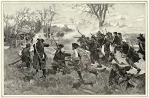 Drucke von Der Kampf am Concordbrücke Paul Revere Drucke: Battel von der Brücke in Konkordia