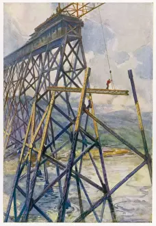 Canadian Railway History Drucke: Battle River Bridge