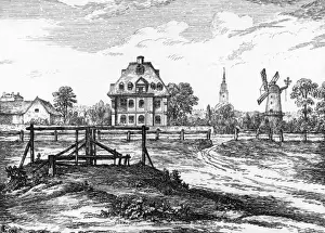 Old Windmills In England Drucke: Baumes House, Hackney