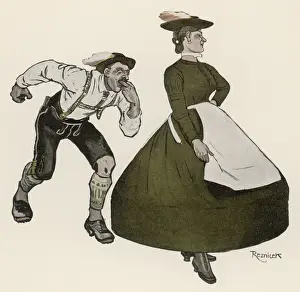 Bavarian Culture Heritage Drucke: Bavarian Dance / 1908