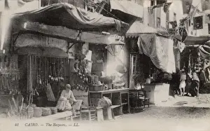 Cairo Street Vendors Drucke: Bazaar in Cairo, Egypt