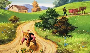 Country House Scene Drucke: Bear Rabbit