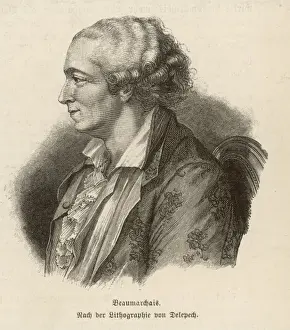 18th Century Art Prints Drucke: Beaumarchais / Delepech