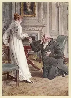 Historical Romance Images Drucke: Becky Refuses a Proposal