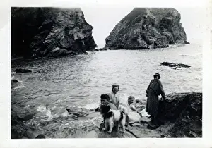 Cornwall England Landmarks Drucke: Bedruthan Steps, Trenance, Cornwall