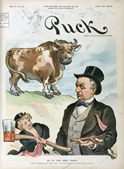 Puck Magazine Cartoons Online Drucke: As to the beef trust