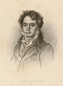 Drucke von Ludwig van Beethoven deutscher Komponist Porträt aus dem Jahr 1814 Ludwig Van Beethoven Drucke: Beethoven und Clemens