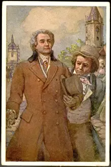 Ludwig Van Beethoven Portrait Drucke: Beethoven and Goethe