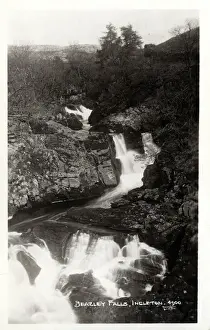 Yorkshire Dales Scenery Drucke: Beezley Falls, Ingleton, Yorkshire