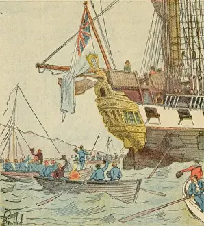British Harbour Scenes Drucke: On the Belerophon