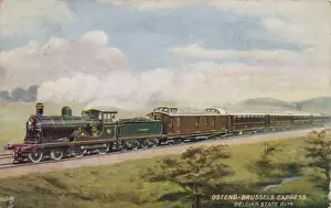 Early 20th Century Rail Transport Drucke: Belgian Express