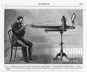 19th Century Technology Drucke: Bells Photophone / C19Th