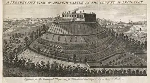 Rutland Drucke: Belvoirburg Schloss 18.Jhdt