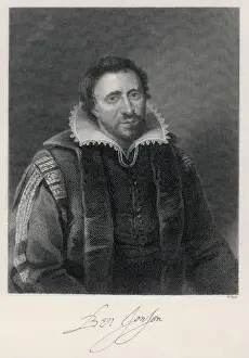 Poets Of England Drucke: Ben Jonson / Holl