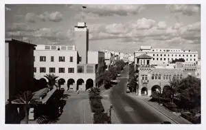 Drucke von Bengazi, Libyen - Straßenbild aus der Umgebung. Datum: ca. 1950er Jahre Benghazi Drucke: Bengazi Libyen