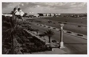 Drucke von Benghazi, Libyen - das Lungomare (Meerwanderweg) der Italiener. Datum: circa 1950er-Jahre Benghazi Drucke: Benghazi, Libyen - Lungomare