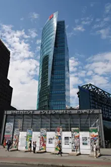 Potsdamer Platz Germany Drucke: Berlin wall display and skyscraper, Germany