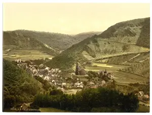 Moselle Valley Germany Drucke: Bertrich Baths (i. e. Bad Bertrich), Moselle, valley of, Germ