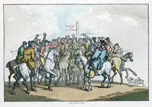 Vintage Betting Scene Drucke: The Betting Post