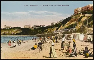 French Atlantic Coast Drucke: Biarritz - Basque Beach