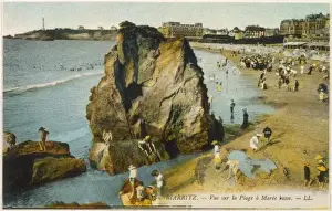 Biarritz Beach Drucke: Biarritz / Beach / Low Tide