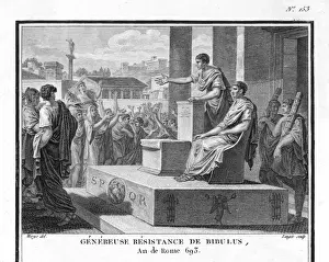 Ancient Rome Politics Drucke: Bibulus Opposing Caesar